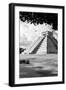 ¡Viva Mexico! B&W Collection - El Castillo Pyramid in Chichen Itza XI-Philippe Hugonnard-Framed Photographic Print