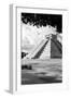 ¡Viva Mexico! B&W Collection - El Castillo Pyramid in Chichen Itza XI-Philippe Hugonnard-Framed Photographic Print