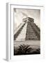 ?Viva Mexico! B&W Collection - El Castillo Pyramid IV - Chichen Itza-Philippe Hugonnard-Framed Photographic Print