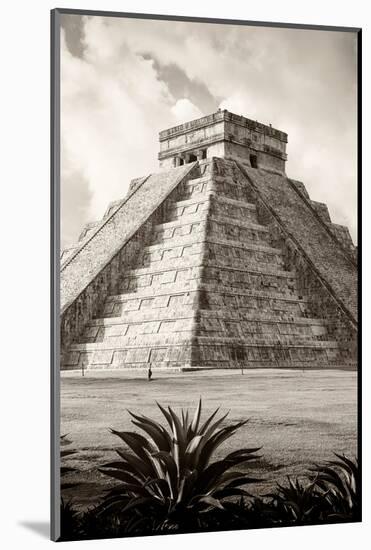 ?Viva Mexico! B&W Collection - El Castillo Pyramid IV - Chichen Itza-Philippe Hugonnard-Mounted Photographic Print