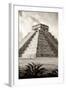 ?Viva Mexico! B&W Collection - El Castillo Pyramid IV - Chichen Itza-Philippe Hugonnard-Framed Photographic Print