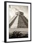 ?Viva Mexico! B&W Collection - El Castillo Pyramid IV - Chichen Itza-Philippe Hugonnard-Framed Photographic Print