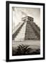 ?Viva Mexico! B&W Collection - El Castillo Pyramid IV - Chichen Itza-Philippe Hugonnard-Framed Photographic Print