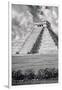 ¡Viva Mexico! B&W Collection - El Castillo Pyramid IX - Chichen Itza-Philippe Hugonnard-Framed Premium Photographic Print