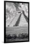 ¡Viva Mexico! B&W Collection - El Castillo Pyramid IX - Chichen Itza-Philippe Hugonnard-Framed Premium Photographic Print