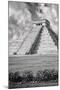 ¡Viva Mexico! B&W Collection - El Castillo Pyramid IX - Chichen Itza-Philippe Hugonnard-Mounted Premium Photographic Print