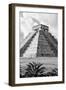 ¡Viva Mexico! B&W Collection - El Castillo Pyramid V - Chichen Itza-Philippe Hugonnard-Framed Photographic Print