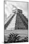 ¡Viva Mexico! B&W Collection - El Castillo Pyramid V - Chichen Itza-Philippe Hugonnard-Mounted Photographic Print