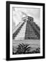 ¡Viva Mexico! B&W Collection - El Castillo Pyramid V - Chichen Itza-Philippe Hugonnard-Framed Photographic Print