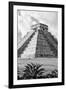 ¡Viva Mexico! B&W Collection - El Castillo Pyramid V - Chichen Itza-Philippe Hugonnard-Framed Premium Photographic Print