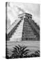 ¡Viva Mexico! B&W Collection - El Castillo Pyramid V - Chichen Itza-Philippe Hugonnard-Stretched Canvas