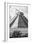 ¡Viva Mexico! B&W Collection - El Castillo Pyramid V - Chichen Itza-Philippe Hugonnard-Framed Premium Photographic Print