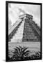 ¡Viva Mexico! B&W Collection - El Castillo Pyramid V - Chichen Itza-Philippe Hugonnard-Framed Photographic Print