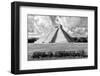 ¡Viva Mexico! B&W Collection - El Castillo Pyramid VIII - Chichen Itza-Philippe Hugonnard-Framed Photographic Print