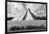 ¡Viva Mexico! B&W Collection - El Castillo Pyramid VIII - Chichen Itza-Philippe Hugonnard-Framed Photographic Print