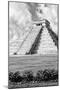 ¡Viva Mexico! B&W Collection - El Castillo Pyramid XI - Chichen Itza-Philippe Hugonnard-Mounted Premium Photographic Print