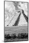 ¡Viva Mexico! B&W Collection - El Castillo Pyramid XI - Chichen Itza-Philippe Hugonnard-Mounted Photographic Print