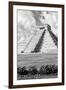 ¡Viva Mexico! B&W Collection - El Castillo Pyramid XI - Chichen Itza-Philippe Hugonnard-Framed Photographic Print