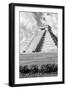 ¡Viva Mexico! B&W Collection - El Castillo Pyramid XI - Chichen Itza-Philippe Hugonnard-Framed Photographic Print