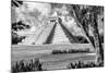 ¡Viva Mexico! B&W Collection - El Castillo Pyramid XIII - Chichen Itza-Philippe Hugonnard-Mounted Photographic Print