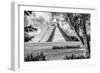 ¡Viva Mexico! B&W Collection - El Castillo Pyramid XIII - Chichen Itza-Philippe Hugonnard-Framed Photographic Print