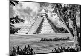 ¡Viva Mexico! B&W Collection - El Castillo Pyramid XIII - Chichen Itza-Philippe Hugonnard-Mounted Photographic Print