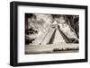 ¡Viva Mexico! B&W Collection - El Castillo Pyramid XIV - Chichen Itza-Philippe Hugonnard-Framed Photographic Print