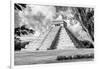 ¡Viva Mexico! B&W Collection - El Castillo Pyramid XV - Chichen Itza-Philippe Hugonnard-Framed Photographic Print