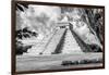 ¡Viva Mexico! B&W Collection - El Castillo Pyramid XV - Chichen Itza-Philippe Hugonnard-Framed Photographic Print