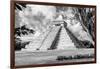 ¡Viva Mexico! B&W Collection - El Castillo Pyramid XV - Chichen Itza-Philippe Hugonnard-Framed Photographic Print