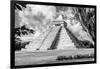 ¡Viva Mexico! B&W Collection - El Castillo Pyramid XV - Chichen Itza-Philippe Hugonnard-Framed Photographic Print