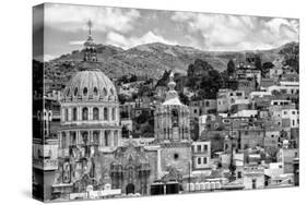 ¡Viva Mexico! B&W Collection - Guanajuato Cityscape-Philippe Hugonnard-Stretched Canvas