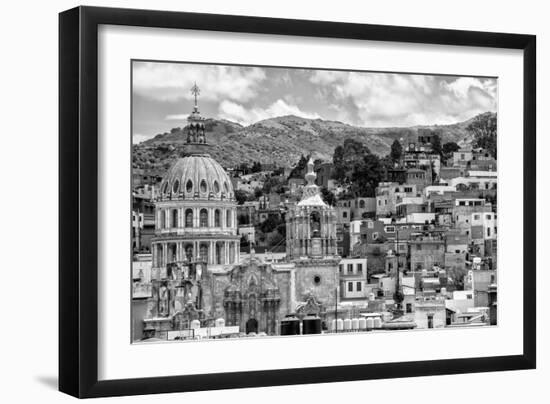 ¡Viva Mexico! B&W Collection - Guanajuato Cityscape-Philippe Hugonnard-Framed Photographic Print