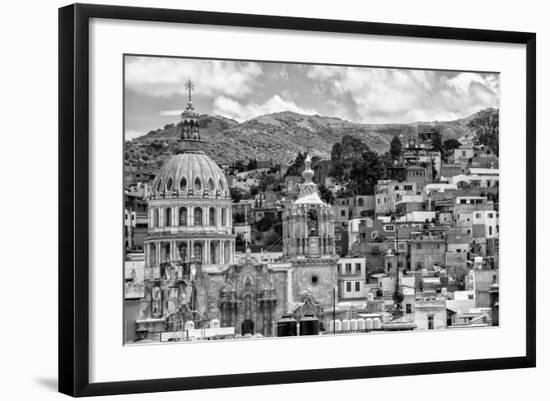 ¡Viva Mexico! B&W Collection - Guanajuato Cityscape-Philippe Hugonnard-Framed Photographic Print