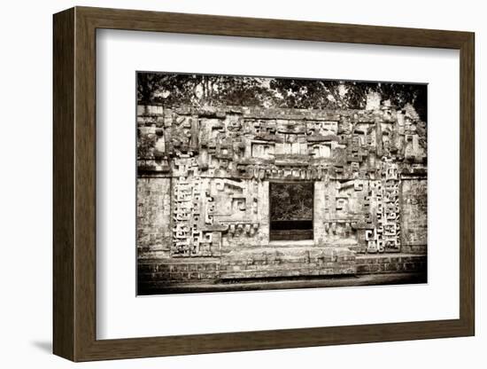 ¡Viva Mexico! B&W Collection - Hochob Mayan Pyramids - Campeche-Philippe Hugonnard-Framed Photographic Print