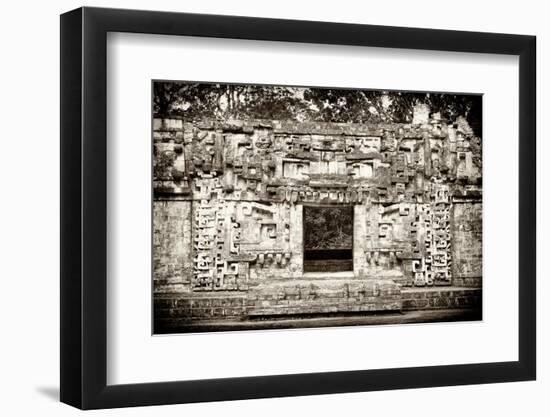 ¡Viva Mexico! B&W Collection - Hochob Mayan Pyramids - Campeche-Philippe Hugonnard-Framed Photographic Print
