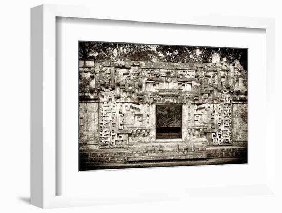 ¡Viva Mexico! B&W Collection - Hochob Mayan Pyramids - Campeche-Philippe Hugonnard-Framed Photographic Print