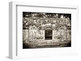 ¡Viva Mexico! B&W Collection - Hochob Mayan Pyramids - Campeche-Philippe Hugonnard-Framed Photographic Print