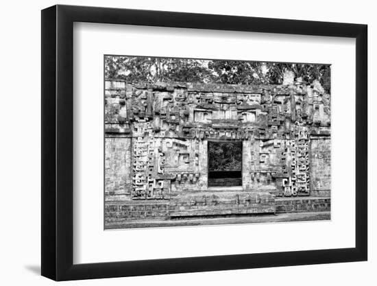 ¡Viva Mexico! B&W Collection - Hochob Mayan Pyramids II - Campeche-Philippe Hugonnard-Framed Photographic Print