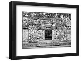 ¡Viva Mexico! B&W Collection - Hochob Mayan Pyramids II - Campeche-Philippe Hugonnard-Framed Photographic Print