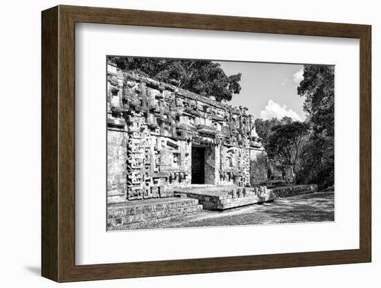 ¡Viva Mexico! B&W Collection - Hochob Mayan Pyramids III - Campeche-Philippe Hugonnard-Framed Photographic Print