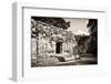 ¡Viva Mexico! B&W Collection - Hochob Mayan Pyramids IV - Campeche-Philippe Hugonnard-Framed Photographic Print