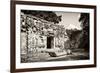 ¡Viva Mexico! B&W Collection - Hochob Mayan Pyramids IV - Campeche-Philippe Hugonnard-Framed Photographic Print