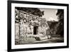 ¡Viva Mexico! B&W Collection - Hochob Mayan Pyramids IV - Campeche-Philippe Hugonnard-Framed Photographic Print