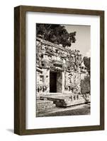 ¡Viva Mexico! B&W Collection - Hochob Mayan Pyramids VI - Campeche-Philippe Hugonnard-Framed Photographic Print