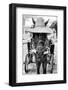 ¡Viva Mexico! B&W Collection - Horse with a straw Hat II-Philippe Hugonnard-Framed Photographic Print