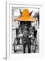 ¡Viva Mexico! B&W Collection - Horse with Light Orange straw Hat-Philippe Hugonnard-Framed Photographic Print