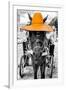 ¡Viva Mexico! B&W Collection - Horse with Light Orange straw Hat-Philippe Hugonnard-Framed Photographic Print