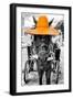 ¡Viva Mexico! B&W Collection - Horse with Light Orange straw Hat-Philippe Hugonnard-Framed Photographic Print