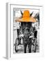 ¡Viva Mexico! B&W Collection - Horse with Light Orange straw Hat-Philippe Hugonnard-Framed Photographic Print